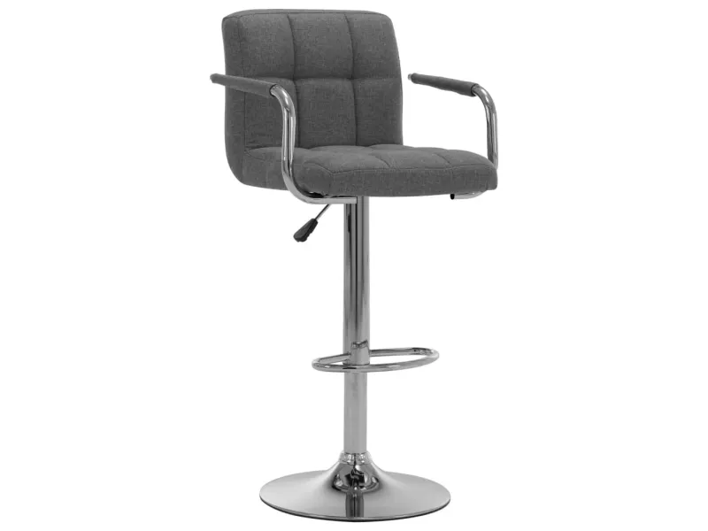 Chaises de bar lot de 2 gris clair tissu