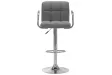 Chaises de bar lot de 2 gris clair tissu