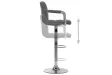 Chaises de bar lot de 2 gris clair tissu