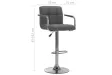Chaises de bar lot de 2 gris clair tissu