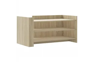 Table basse chêne sonoma 100x50x50 cm bois d'ingénierie 2