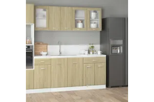 Ensemble d'armoires de cuisine 4 pcs chêne sonoma