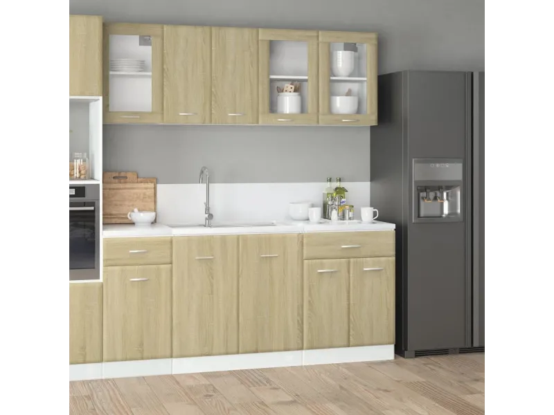 Ensemble d'armoires de cuisine 4 pcs chêne sonoma