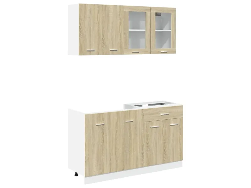 Ensemble d'armoires de cuisine 4 pcs chêne sonoma