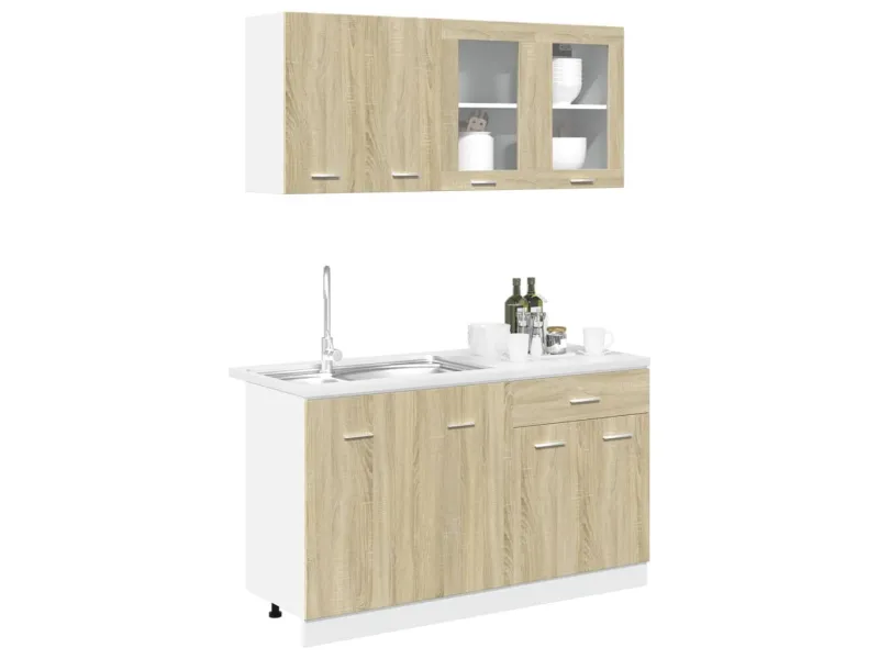 Ensemble d'armoires de cuisine 4 pcs chêne sonoma