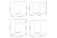 Ensemble d'armoires de cuisine 4 pcs chêne sonoma