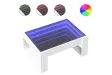 Table basse avec LED infini blanc 70x53x30 cm