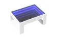 Table basse avec LED infini blanc 70x53x30 cm
