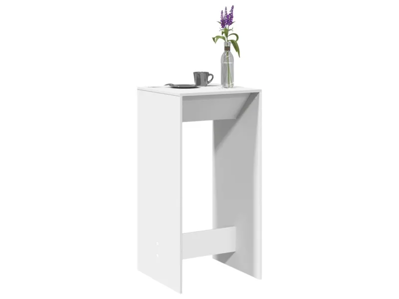 Table de bar blanc 51x50x103,5 cm bois d'ingénierie