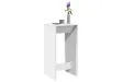 Table de bar blanc 51x50x103,5 cm bois d'ingénierie
