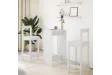 Table de bar blanc 51x50x103,5 cm bois d'ingénierie