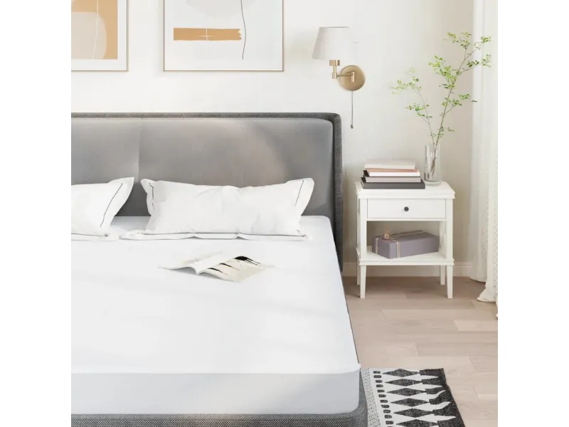 Protège-matelas blanc 90x200 cm imperméable
