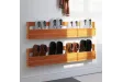 Étagères à chaussures murales 2 pcs cire marron 110x8,5x23,5 cm