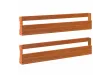 Étagères à chaussures murales 2 pcs cire marron 110x8,5x23,5 cm