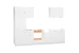 Ensemble de meubles de cuisine 7 pcs Blanc Aggloméré