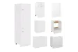 Ensemble de meubles de cuisine 7 pcs Blanc Aggloméré