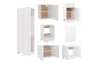 Ensemble de meubles de cuisine 7 pcs Blanc Aggloméré