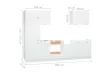 Ensemble de meubles de cuisine 7 pcs Blanc Aggloméré