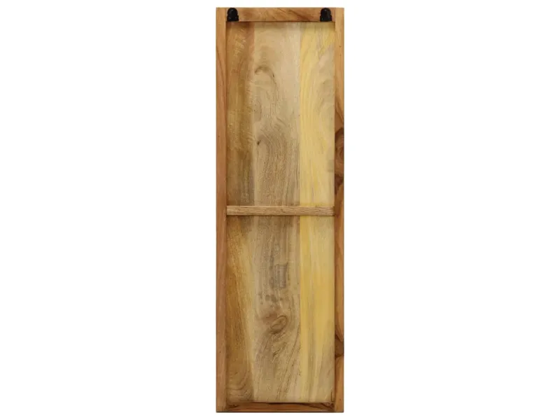 Porte-manteau mural 2 pcs Bois de manguier massif 36x110x3 cm