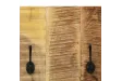Porte-manteau mural 2 pcs Bois de manguier massif 36x110x3 cm