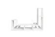 Meuble TV double en forme de L Blanc