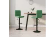 Tabourets de bar lot de 2 vert foncé velours