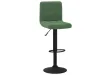 Tabourets de bar lot de 2 vert foncé velours