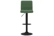 Tabourets de bar lot de 2 vert foncé velours