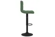 Tabourets de bar lot de 2 vert foncé velours