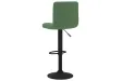 Tabourets de bar lot de 2 vert foncé velours