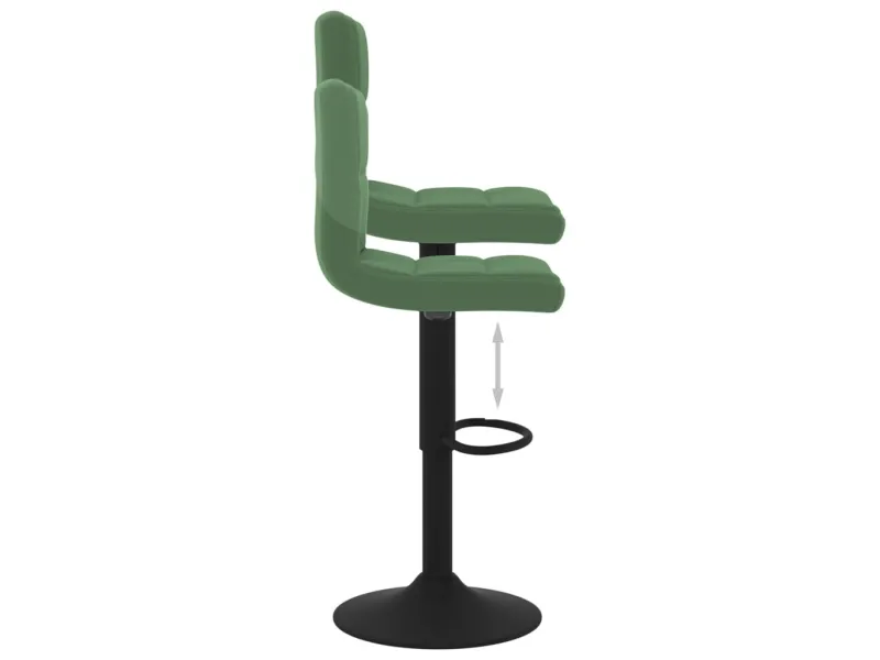 Tabourets de bar lot de 2 vert foncé velours