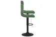 Tabourets de bar lot de 2 vert foncé velours