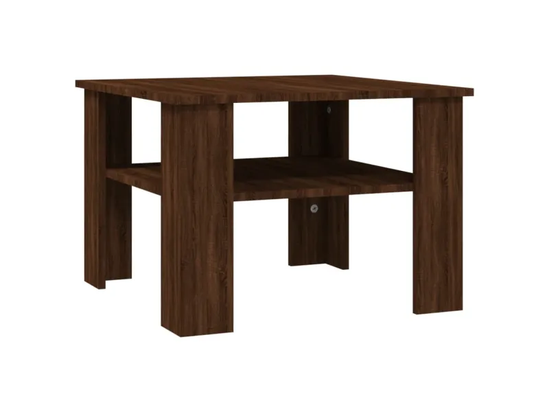 Table basse Chêne marron 60x60x42 cm Bois d'ingénierie