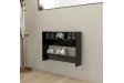 Armoire à chaussures murale Noir 80x18x60 cm Aggloméré