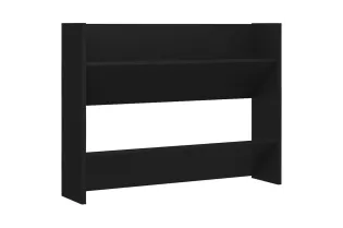 Armoire à chaussures murale Noir 80x18x60 cm Aggloméré 2