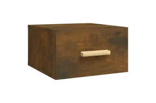 Table de chevet murale chêne fumé 35x35x20 cm 2