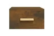 Table de chevet murale chêne fumé 35x35x20 cm