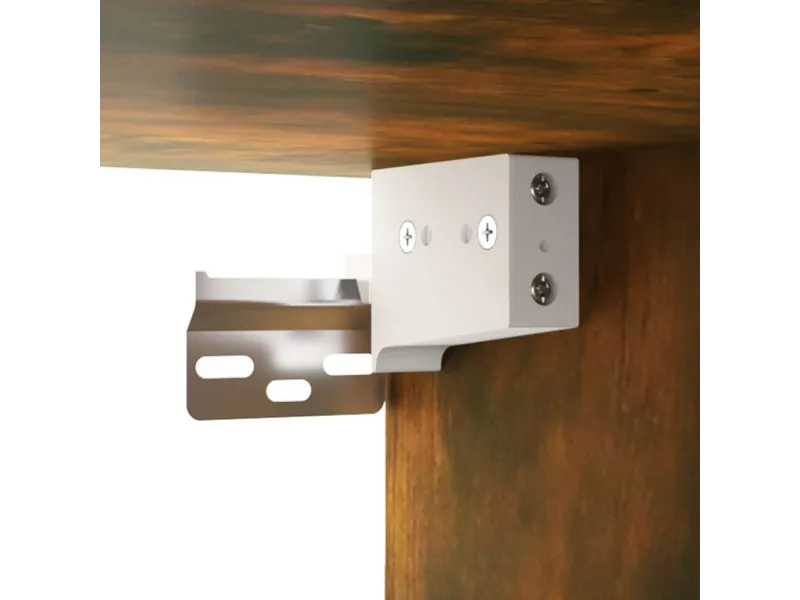 Table de chevet murale chêne fumé 35x35x20 cm