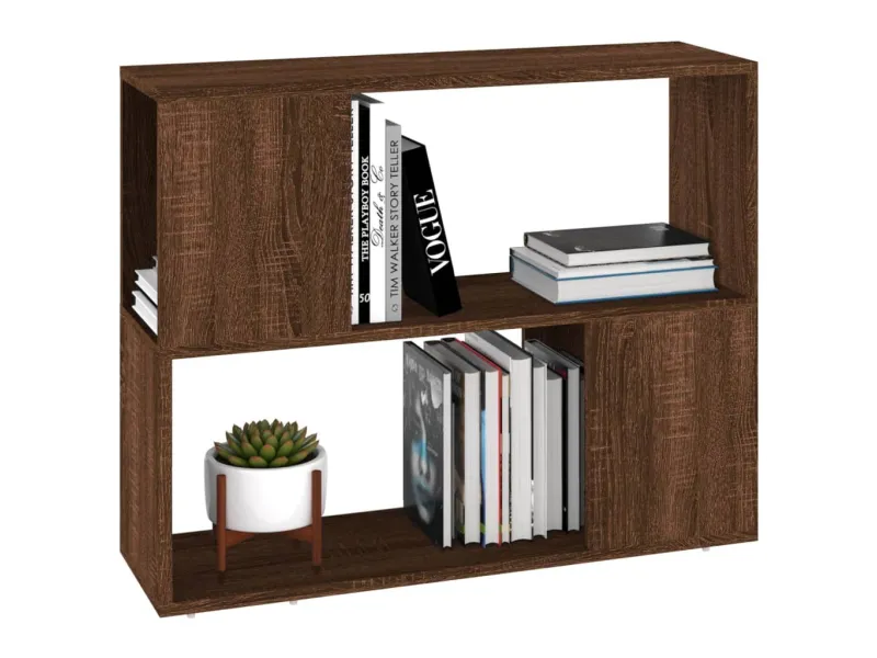 Bibliothèque/Séparateur de pièce Chêne marron 80x24x63 cm
