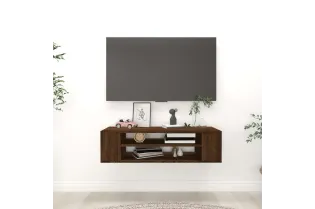 Armoire TV suspendue Chêne marron 100x30x26,5cm Bois Ingénierie