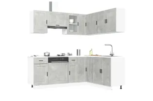 Ensemble d'armoires de cuisine 11 pcs Porto bois d'ingénierie