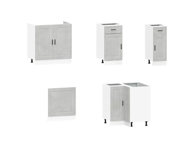 Ensemble d'armoires de cuisine 11 pcs Porto bois d'ingénierie