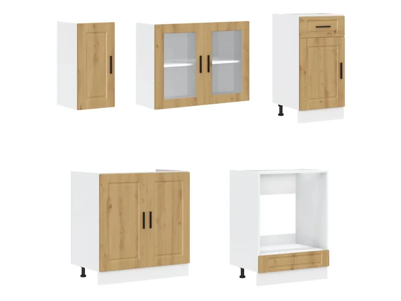 Ensemble d'armoires de cuisine 8 pcs Kalmar bois d'ingénierie