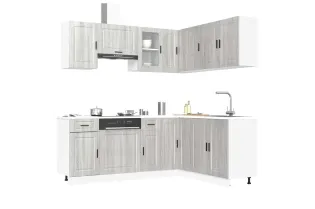 Ensemble d'armoires de cuisine 11 pcs Porto bois d'ingénierie