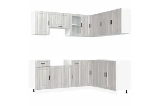 Ensemble d'armoires de cuisine 11 pcs Porto bois d'ingénierie 2