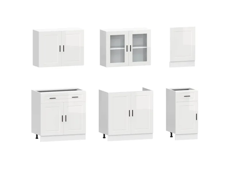 Ensemble d'armoires de cuisine 7 pcs Kalmar bois d'ingénierie