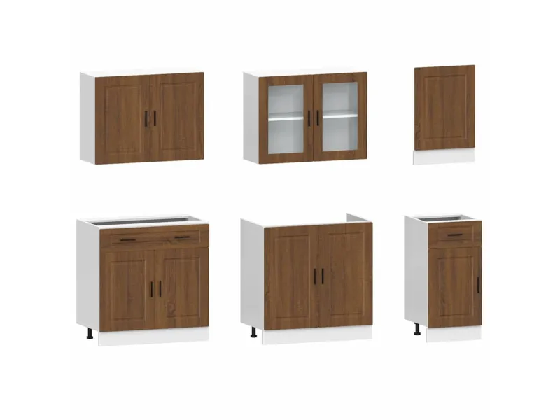 Ensemble d'armoires de cuisine 7 pcs Kalmar bois d'ingénierie