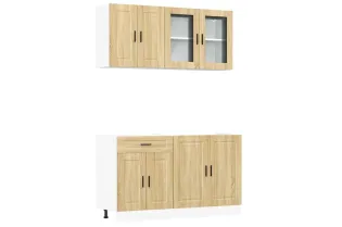 Ensemble d'armoires de cuisine 4 pcs Kalmar bois d'ingénierie 2