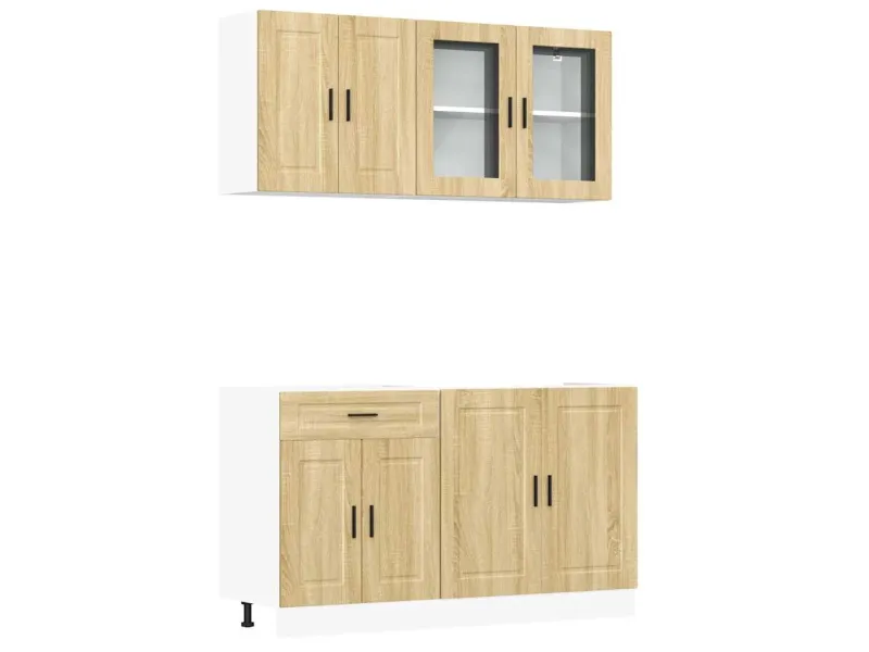 Ensemble d'armoires de cuisine 4 pcs Kalmar bois d'ingénierie