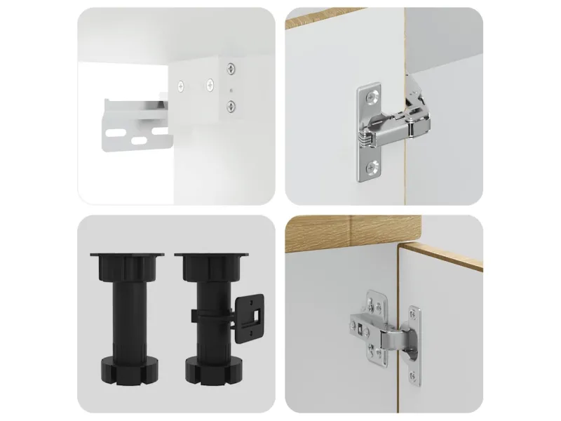 Ensemble d'armoires de cuisine 4 pcs Kalmar bois d'ingénierie